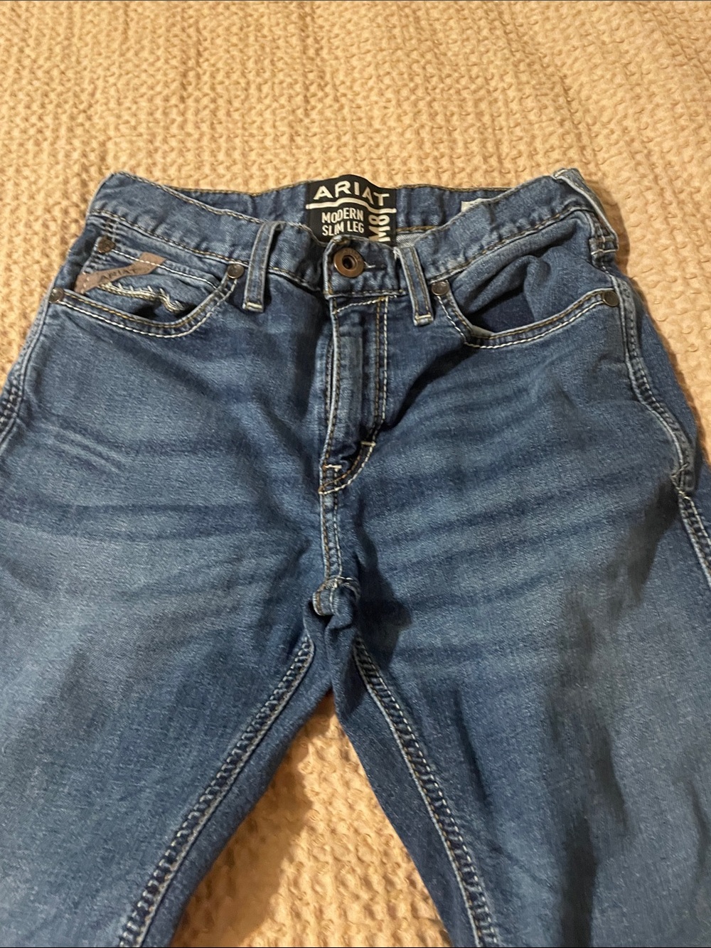 Ariat Modern Slim Leg Jeans in Denim Blue - Picture 3 of 5